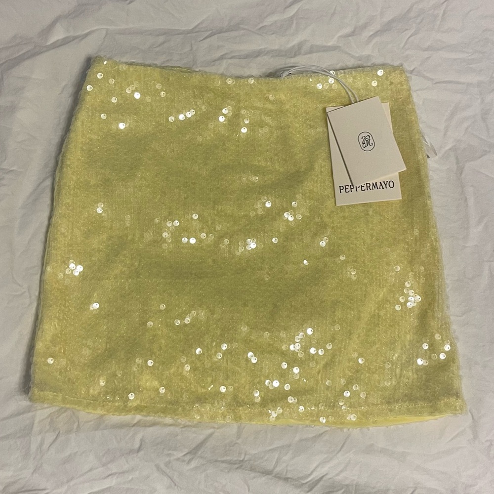 Peppermayo Nostalgic Nights Sequin Mini Skirt